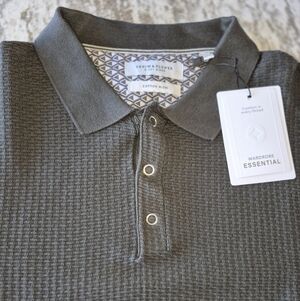 Denim & Flower Men's Wardrobe Essential Knit Polo Shirt New Size Large